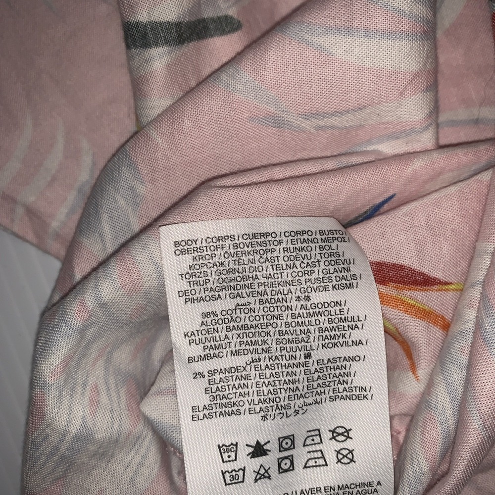 Hurley Short Sleeve Button Up Classic Fit Shirt L Pink Floral Hawaiian Tropical‎ - Picture 8 of 11
